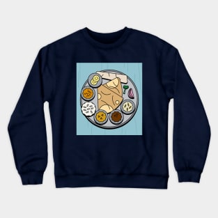 Thali Indian food on a platter Crewneck Sweatshirt